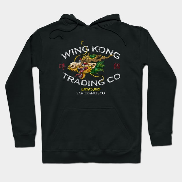 Wing Kong Trading Co, distressed Hoodie by woodsman